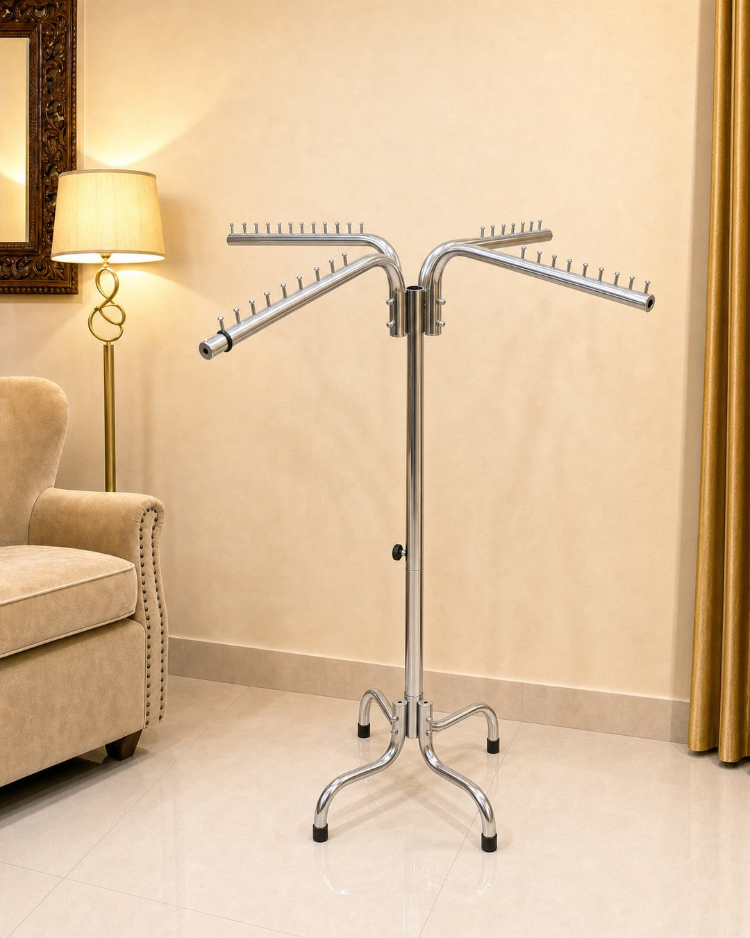Single Clothing Stand - left angle, empty