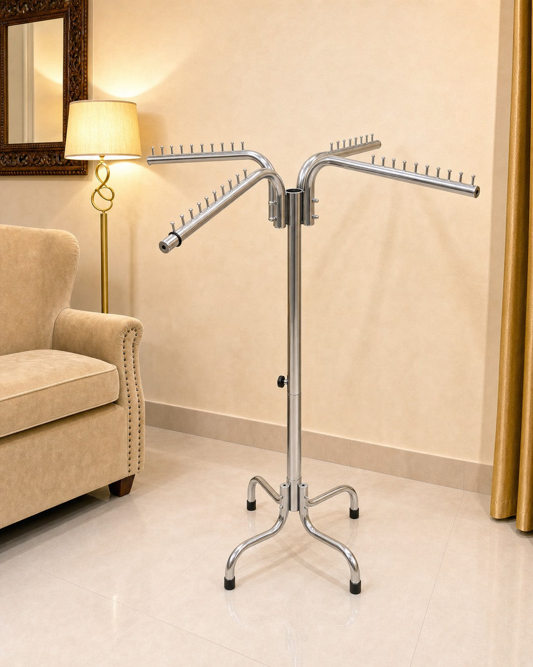 Single Clothing Stand - right angle, empty
